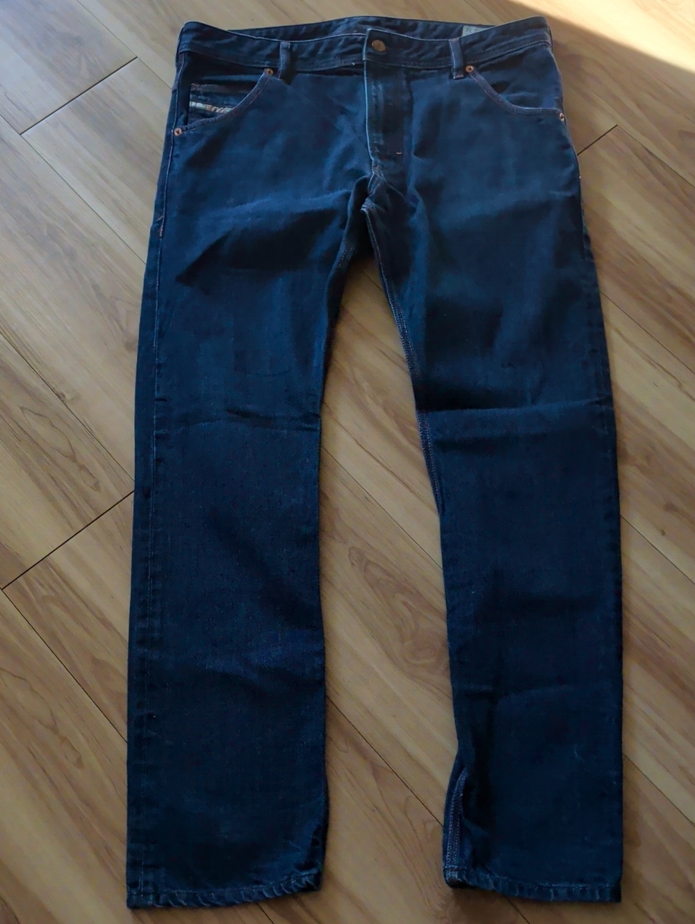 Diesel Men's Straight Jeans in Dark Blue